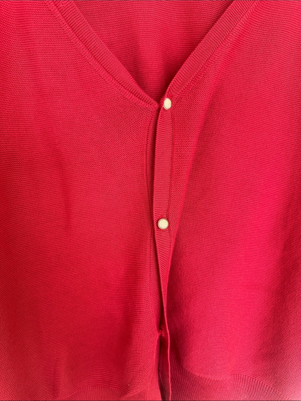 ba&sh Deep Red V-Neck Lightweight Sweater - Picture 6 of 8